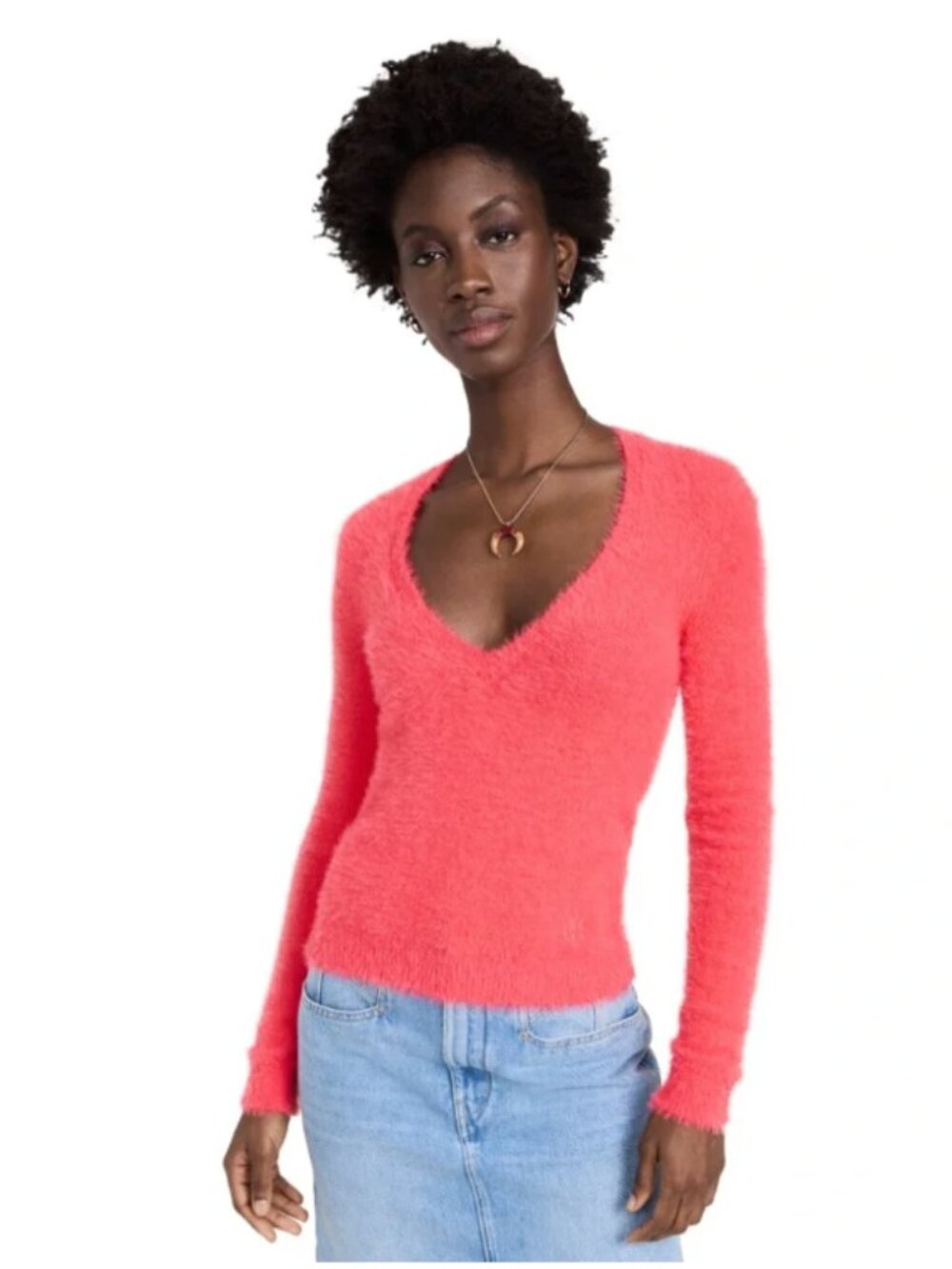 NWT Isabel Marant Etoile Coral Oslo Fuzzy Knit Sweater / FR 42
